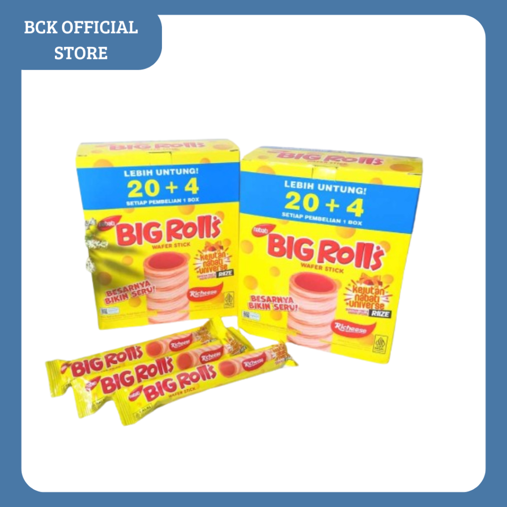 

Nabati Big Rolls Keju 14gr isi 20 (1box)