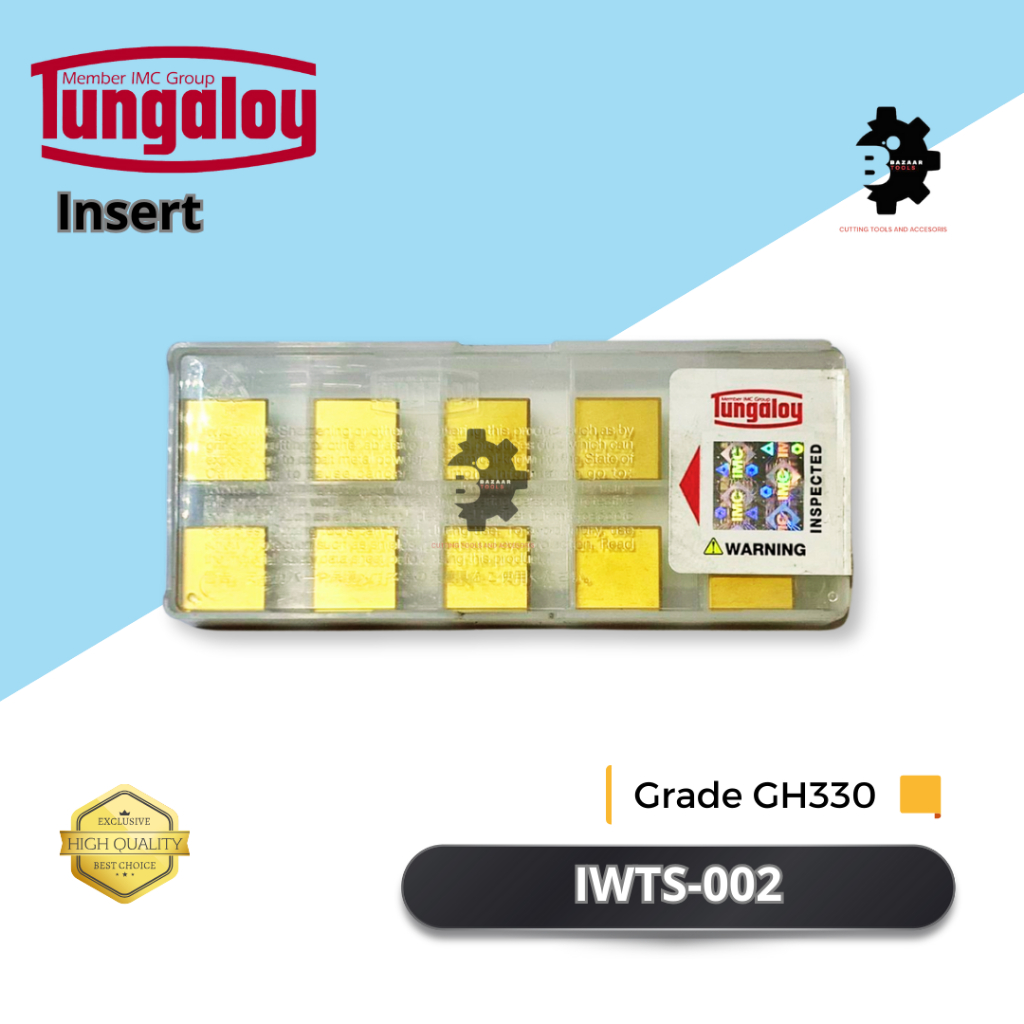 Insert IWTS-002 / Grade GH330 - Merk Tungaloy - Insert Pahat Bubut - Pisau Pahat - Baru - Original -
