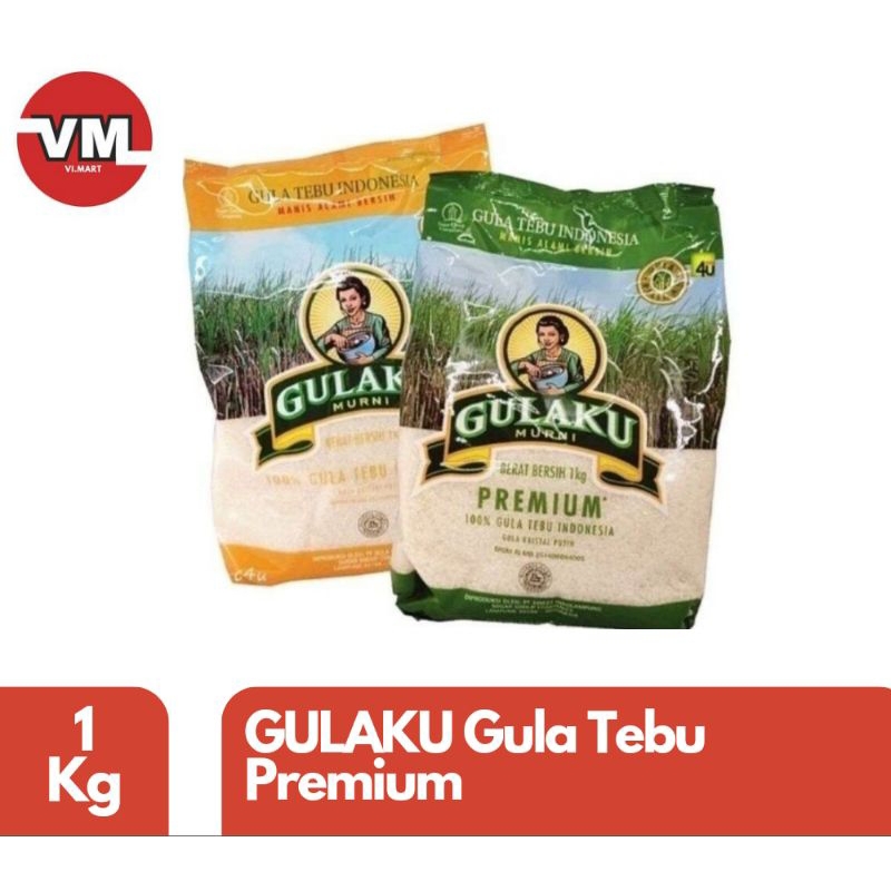 

GULAKU 1 KG / GULAKU GULA TEBU PREMIUM 1000 GR / 1 KG