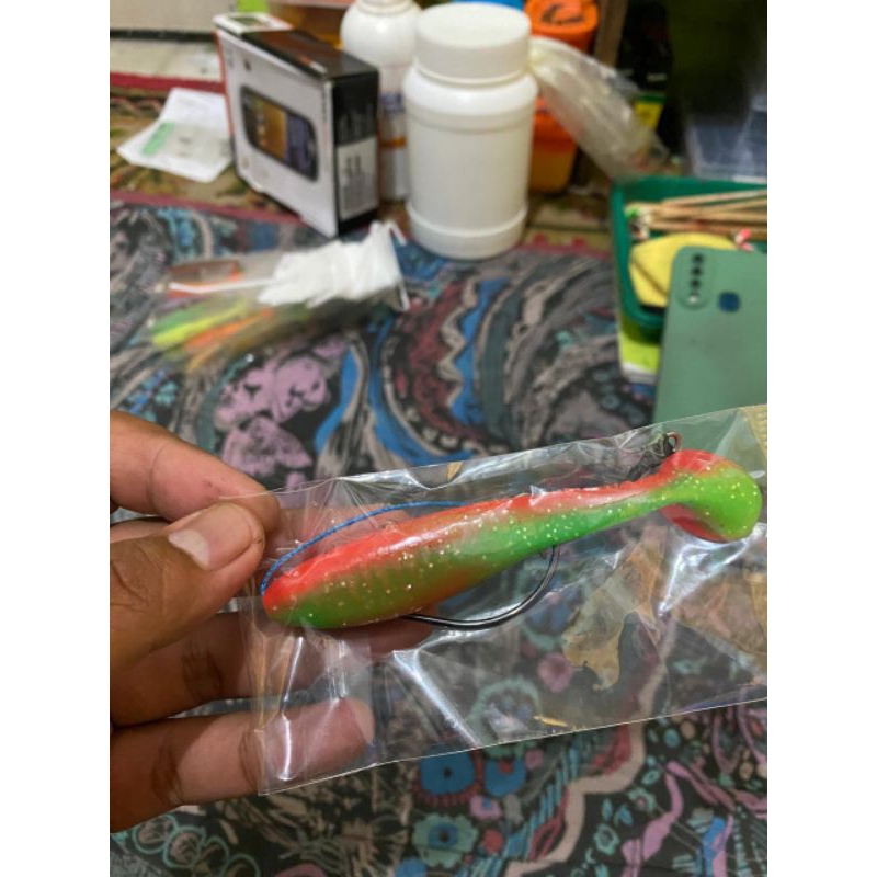 soft lure paddle pop 10cm (jumbo) cocok untuk toman/ikan predator babon