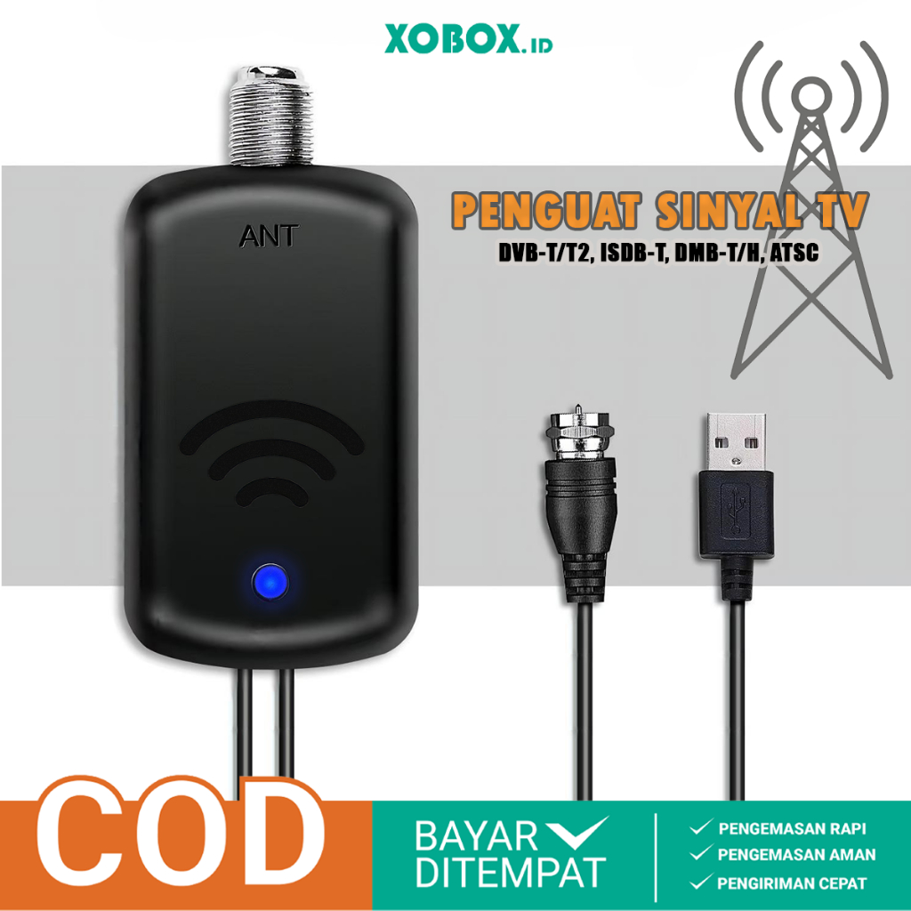 Penguat Sinyal Antena TV Digital Booster 4K HD Receiver Amplifier Signal