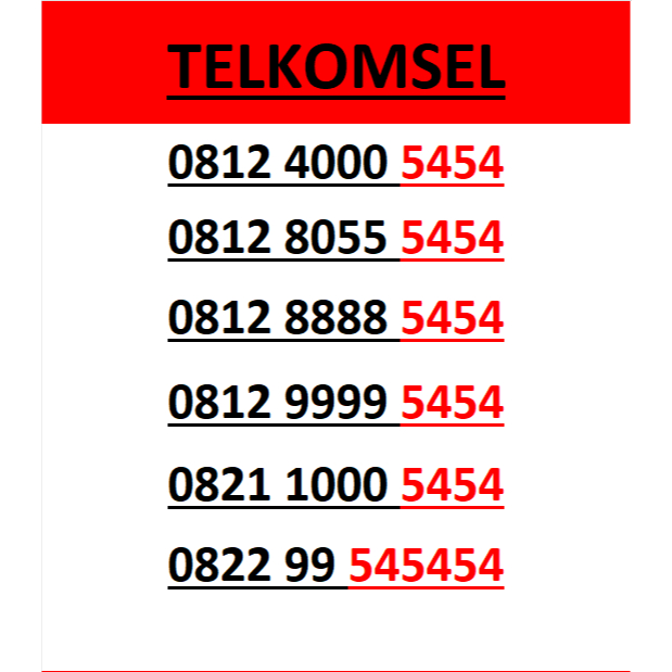 nomor cantik telkomsel simpati seri abab 5454 murah lengkap wn84 5000