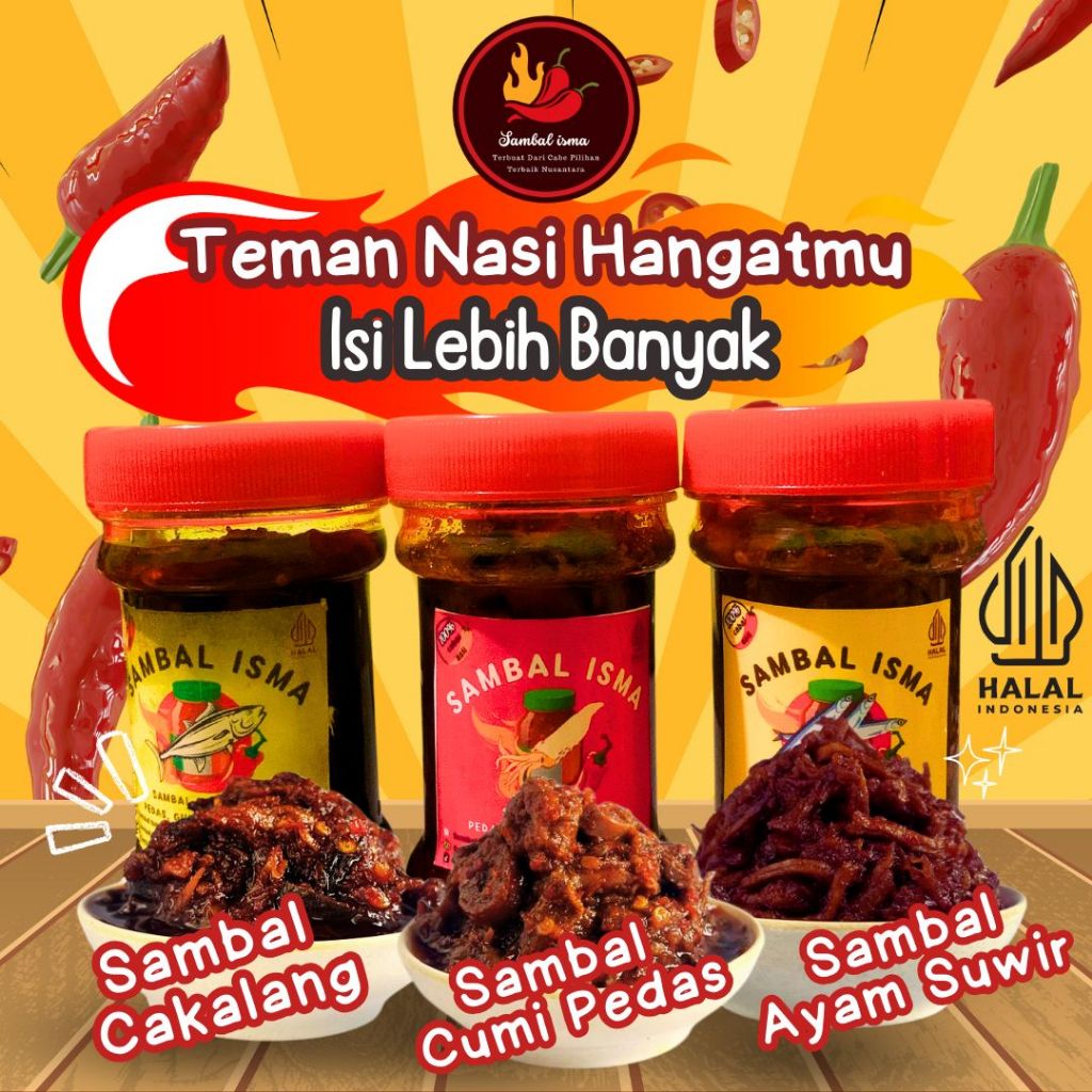 

SAMBAL BOTOL 3 RASA SAMBEL CUMI AYAM TONGKOL 360 GR KHUSUS INSTAN DAN SAMEDAY