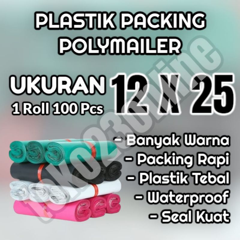 PLASTIK POLYMAILER 12X25 / POLYMAILER 12 X 25 POLIMER 12X25 / PLASTIK PACKING POLYMAILER POLIMER / P