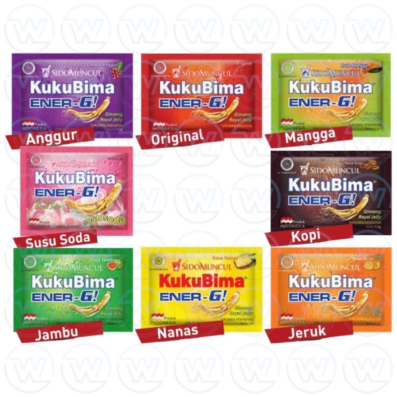 

Kuku Bima Ener-G 4,5gr × 6 Sachet