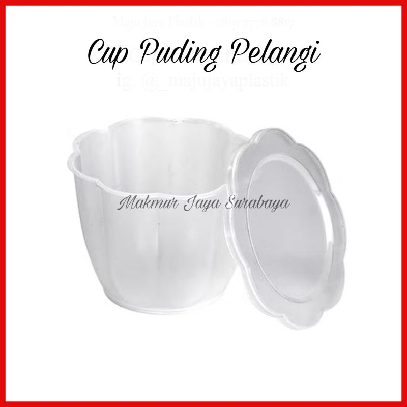 (24 pcs) Cup Puding Pelangi Besar Kecil/Cup Puding Belimbing/Cup Jelly/Cup Agar agar-agar/Cup Puding