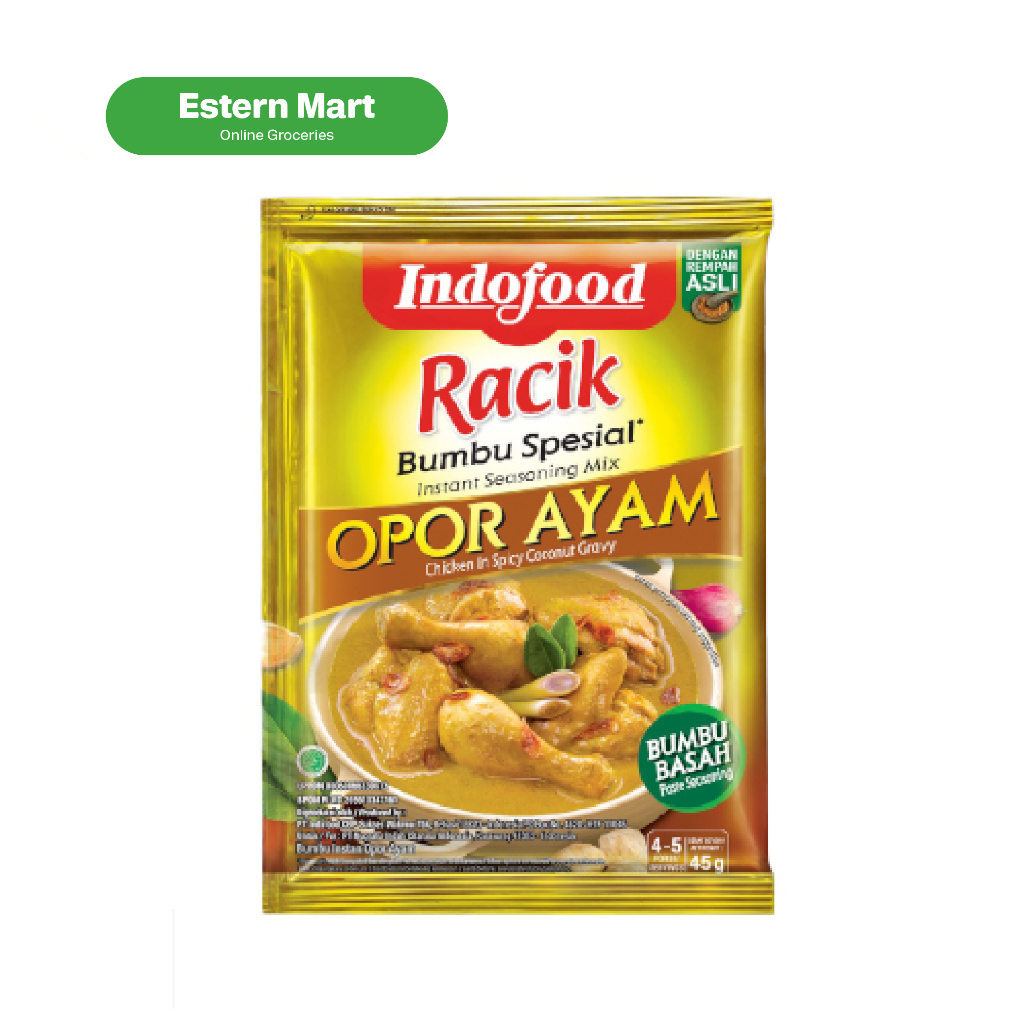 

Indofood bumbu racik opor ayam 45gr | bumbu instan opor ayam | bumbu bubuk opor ayam | bumbu masak | bumbu dasar