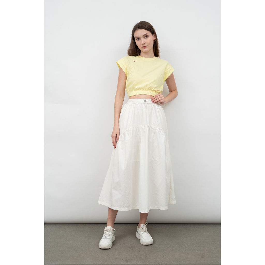 Shoptherapee - Elastic Crop Tee Lemon