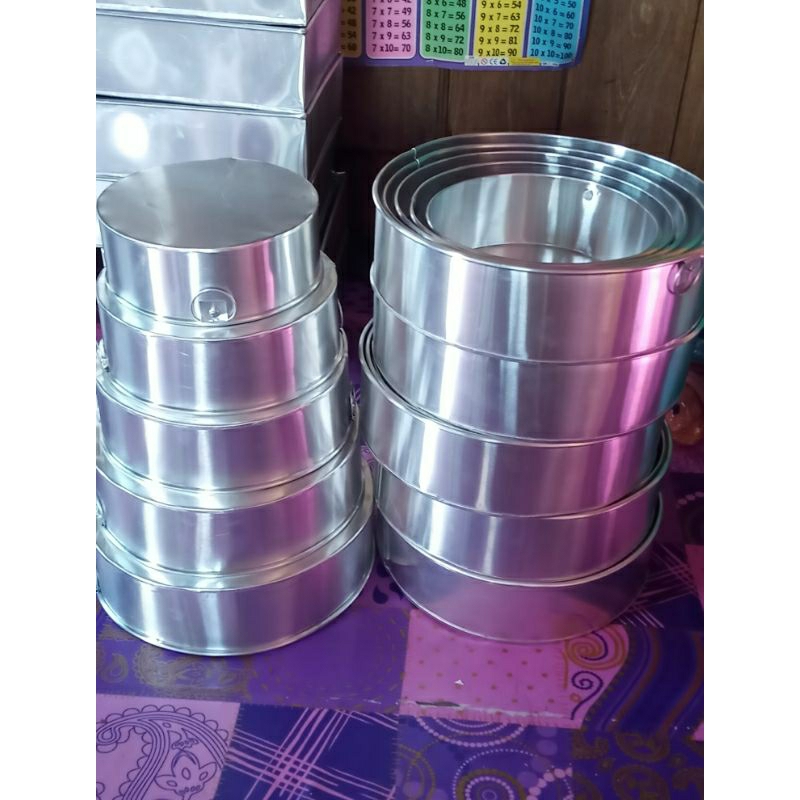 loyang bolu bulat 1 set isi 5