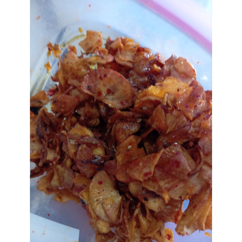 

keripik ubi pedas manix mix teri