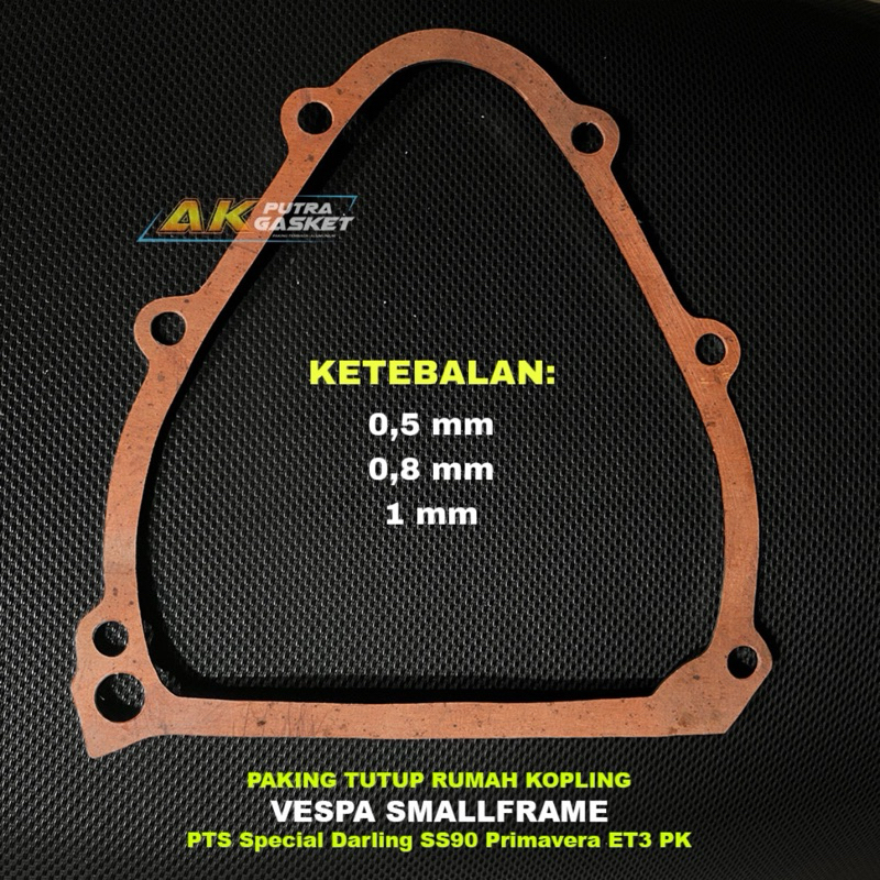Paking Tutup Kopling Tembaga Vespa Smallframe PTS Spesial Darling /Packing Perpak Rumah kopling vesp