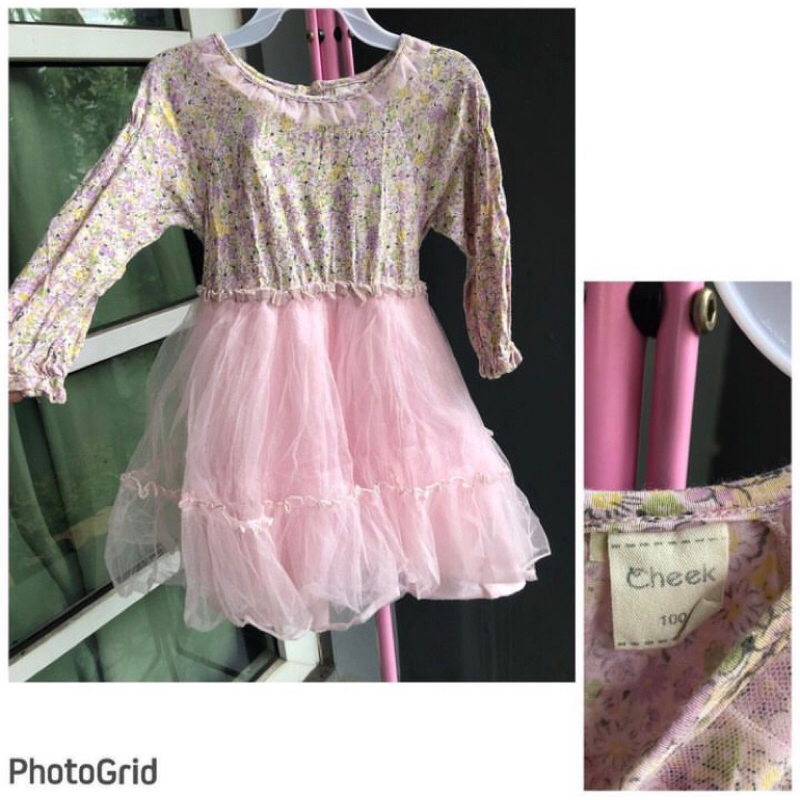 dress anak tutu cheek sz 4-5y