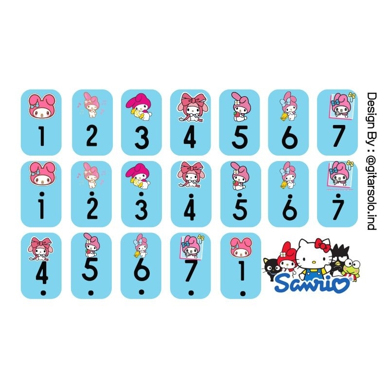 STICKER PIANIKA MURAH /STICKER MY MELODY SANRIO /STICKER PIANIKA MY MELODY /STICKER PIANIKA / STICKE