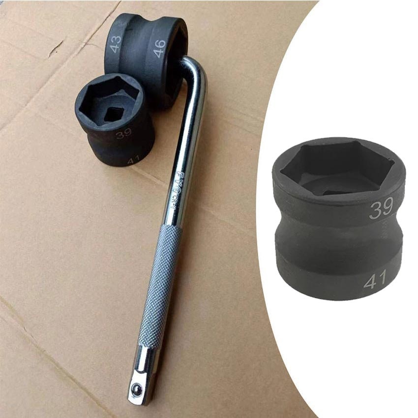 PAKET GAGANG L DAN MATA KUNCI SOK CVT 39 X 41 Pendek Mata Kunci Shock Impact / Impact Socket kunci s