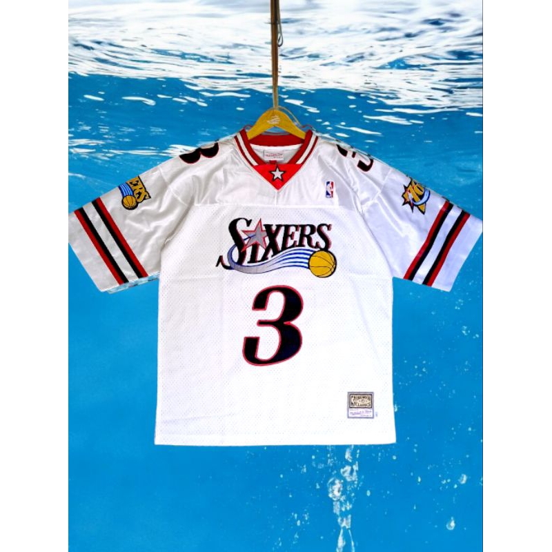 Philadelphia Sixers Iverson NFL Jersey version (putih)