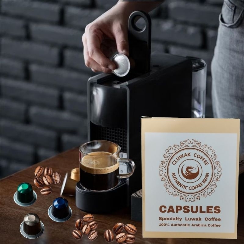 

KOPI KAPSUL PREMIUM COFFEE CAPSULES CLUWAK ARABICA 100% COFFEE AUTHENTIC COFFEE BEAN SPECIALTY LUWAK COFFEE