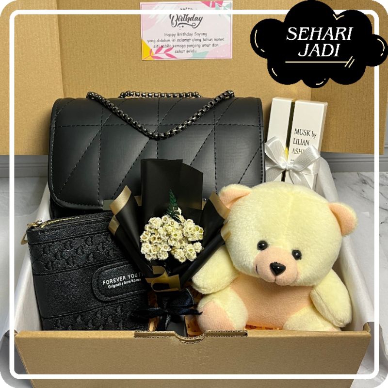 (Tas Premium) Paket Kado Ulang Tahun Cewek Anniversary Graduation Wisuda Birthday