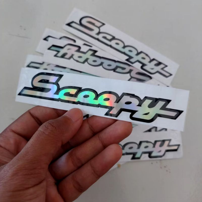 sticker cutting scoopy hologram