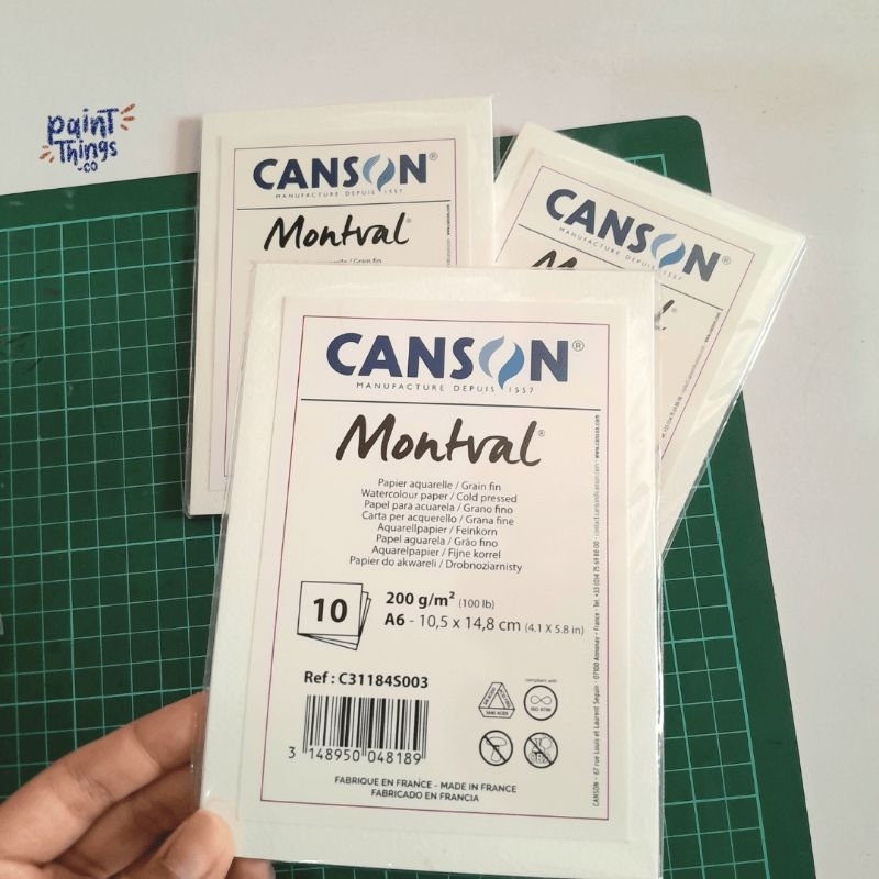 Canson Montval Kertas Watercolor ukuran A6 200 gsm