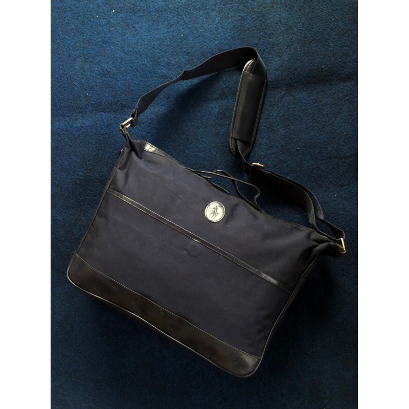 Mesangger Bag Polo Ralph Laurent Canvas Leather