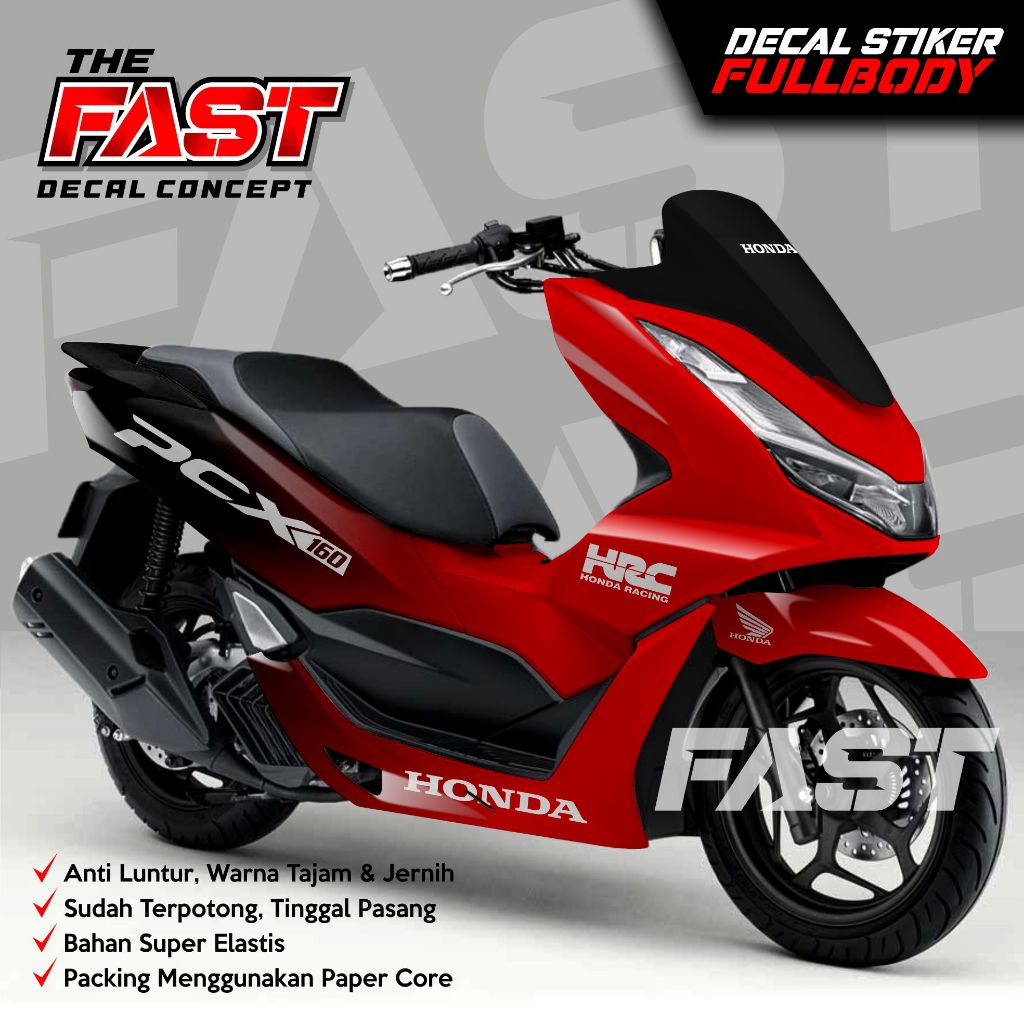 TERBARU Decal PCX 160 Fullbody Bunglon Hitam New Colour Striping Sticker Honda PCX 160 2022 Fullbody