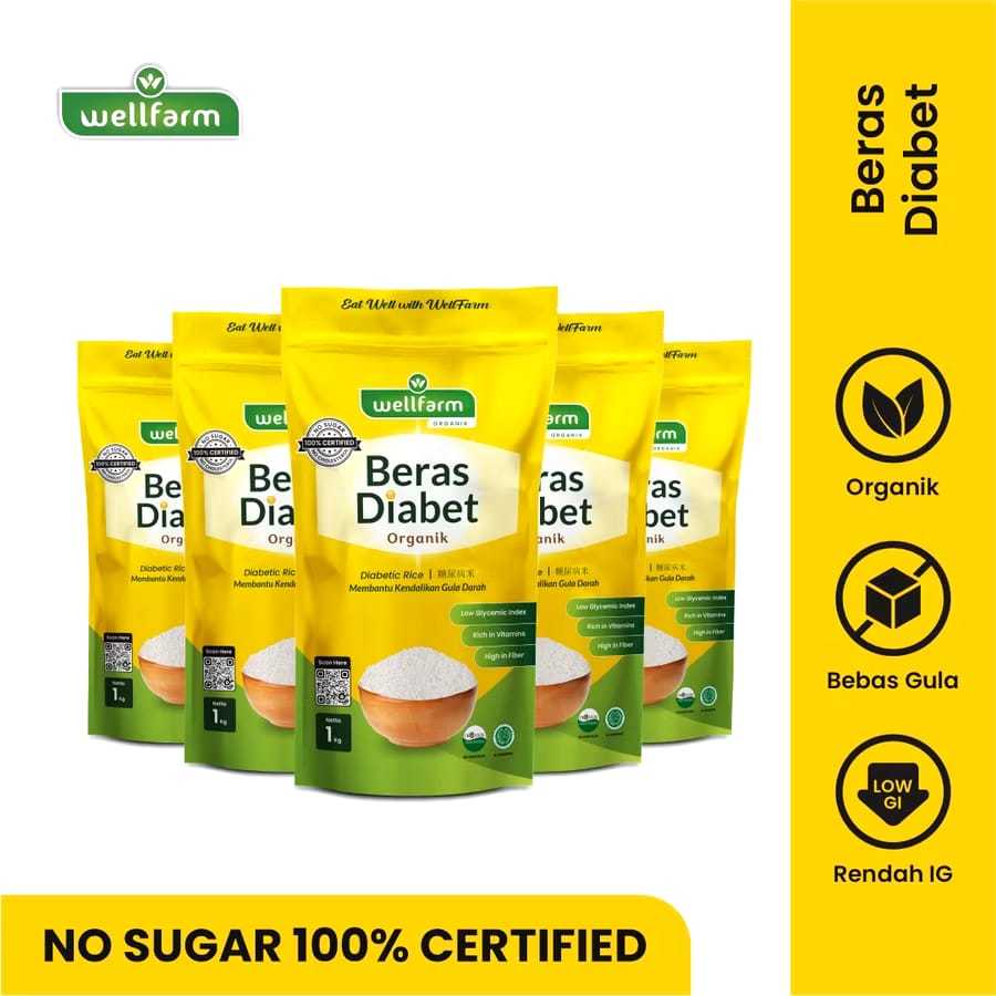 

Beras Diabet Kemasan Bundling 5kg - Beras Organik Wellfarm