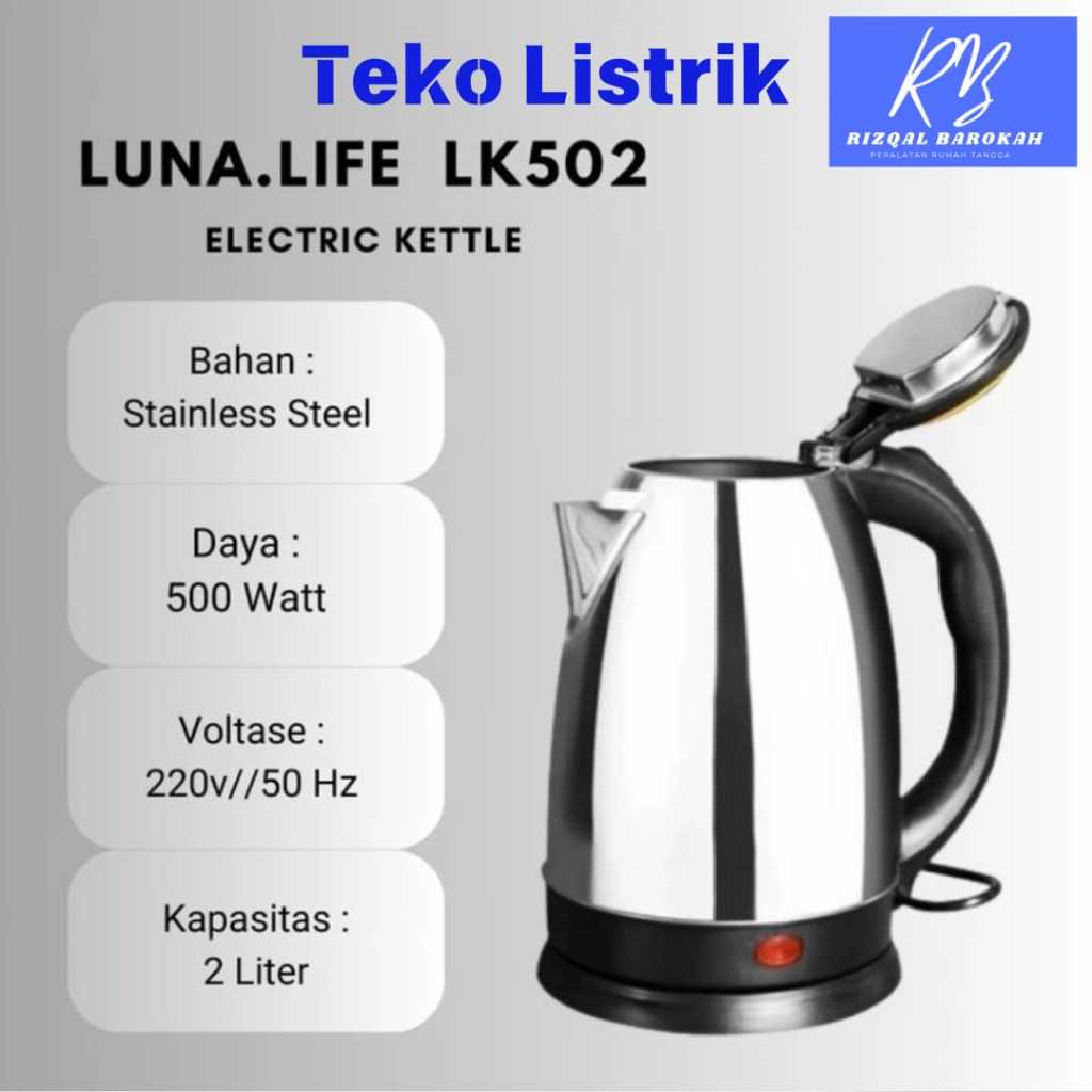 Teko Listrik Termos Listrik Pemanas Air 2 Liter
