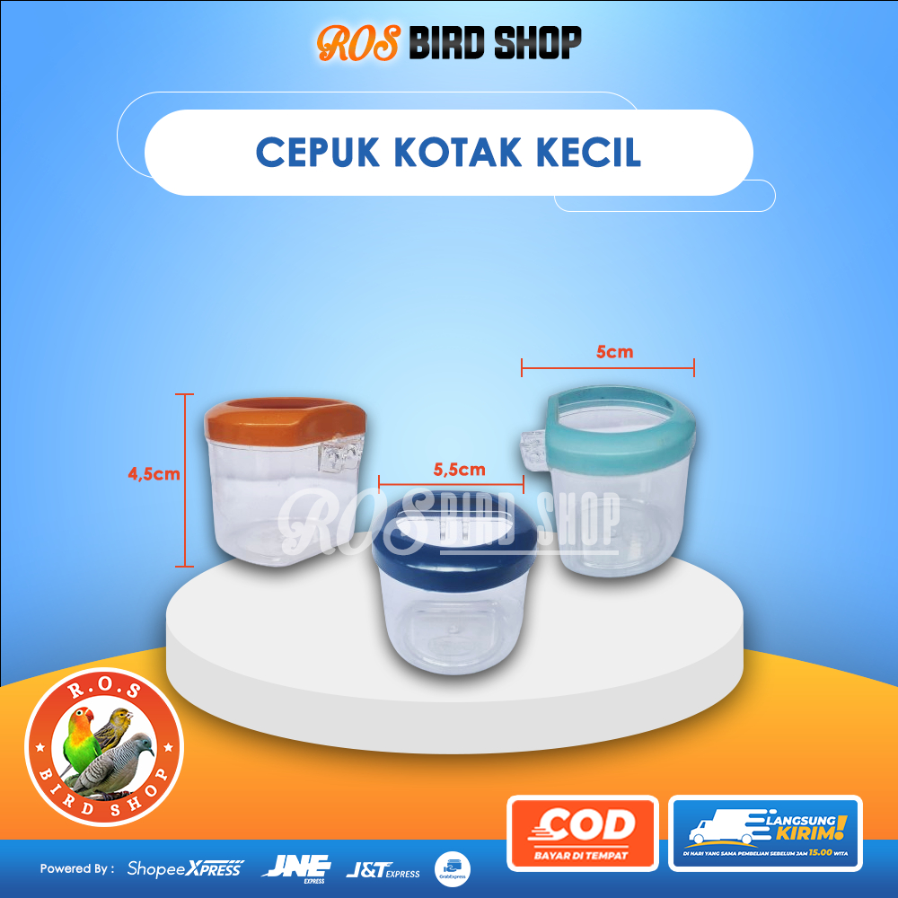 WADAH KOTAK KECIL TEMPAT MAKAN PAKAN MAKANAN MINUM MINUMAN BURUNG PERKUTUT LOVEBIRD MURAI