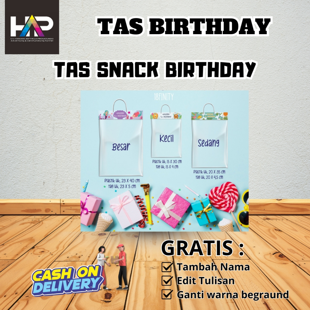 

TAS PLASTIK SNACK ULANG TAHUN | HAMPERS BIRTHDAY