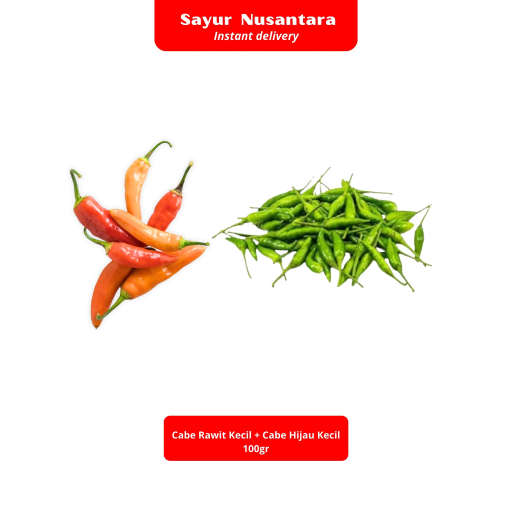 

Cabe Rawit Kecil + Cabe Hijau Kecil 100gr - Sayur Nusantara