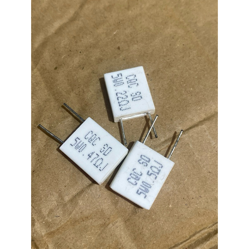 Resistor Kapur Gepeng Original 5watt 0.5ohm 0.22ohm 0.33ohm 0.47ohm