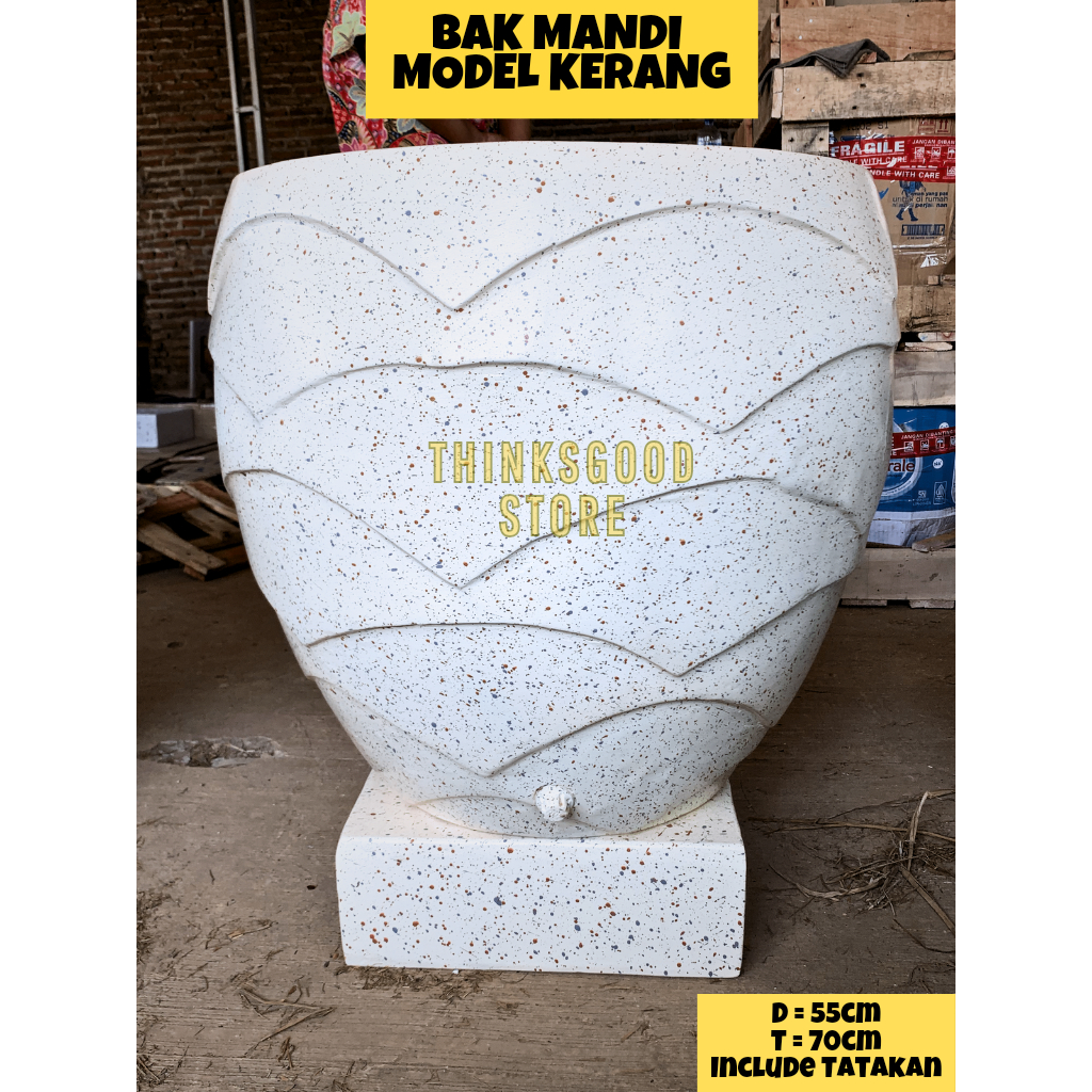 BAK MANDI GENTONG AIR MINIMALIS MODEL TERASO KERANG TERAZO GUCI GENTONG SEMEN TERAZZO TRASO MINIMALI