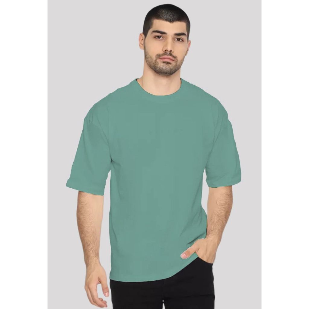 KAOS POLOS HIJAU MINT PRIA WANITA OVERSIZE COTTON COMBED 24S OVERSIZED TSHIRT BIG SIZE UNISEX