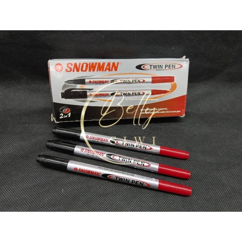 

Pulpen /Spidol TwinPen SNOWMAN 2 in 1 per pcs