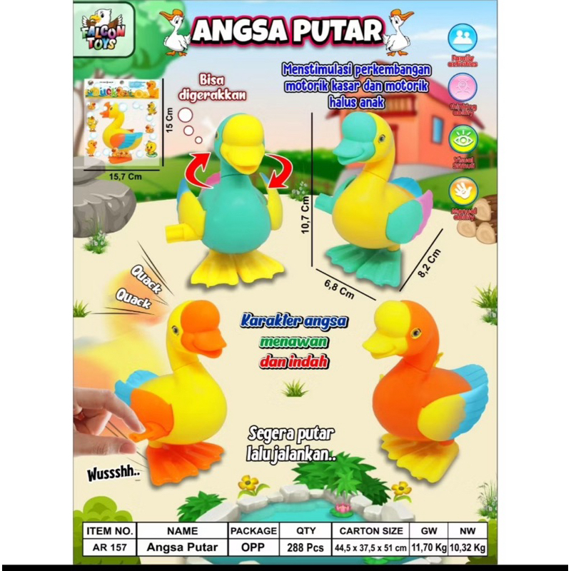 lucky Toys - Mainan Anak Angsa Bisa Jalan - Mainan Angsa Putar AR157