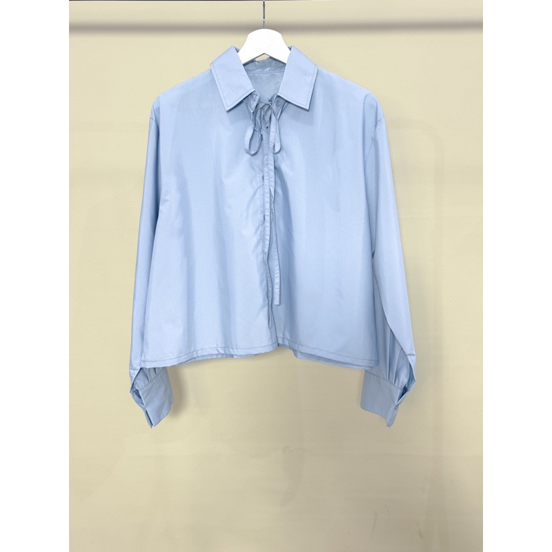 Kemeja Croptop atasan oversize wanita korea ld 120