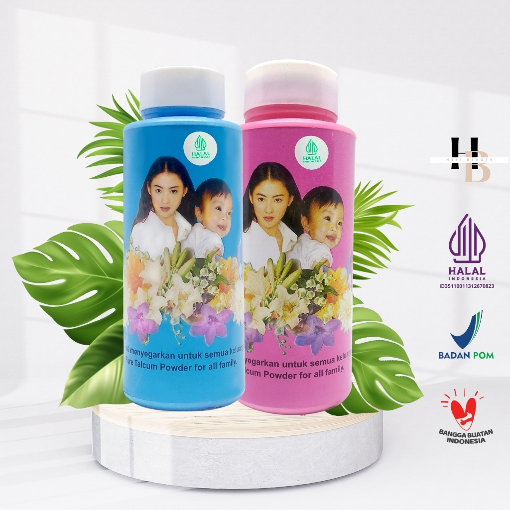 206 Bedak Riana by Melani Botol Plastik Biru || Pink 150 gram