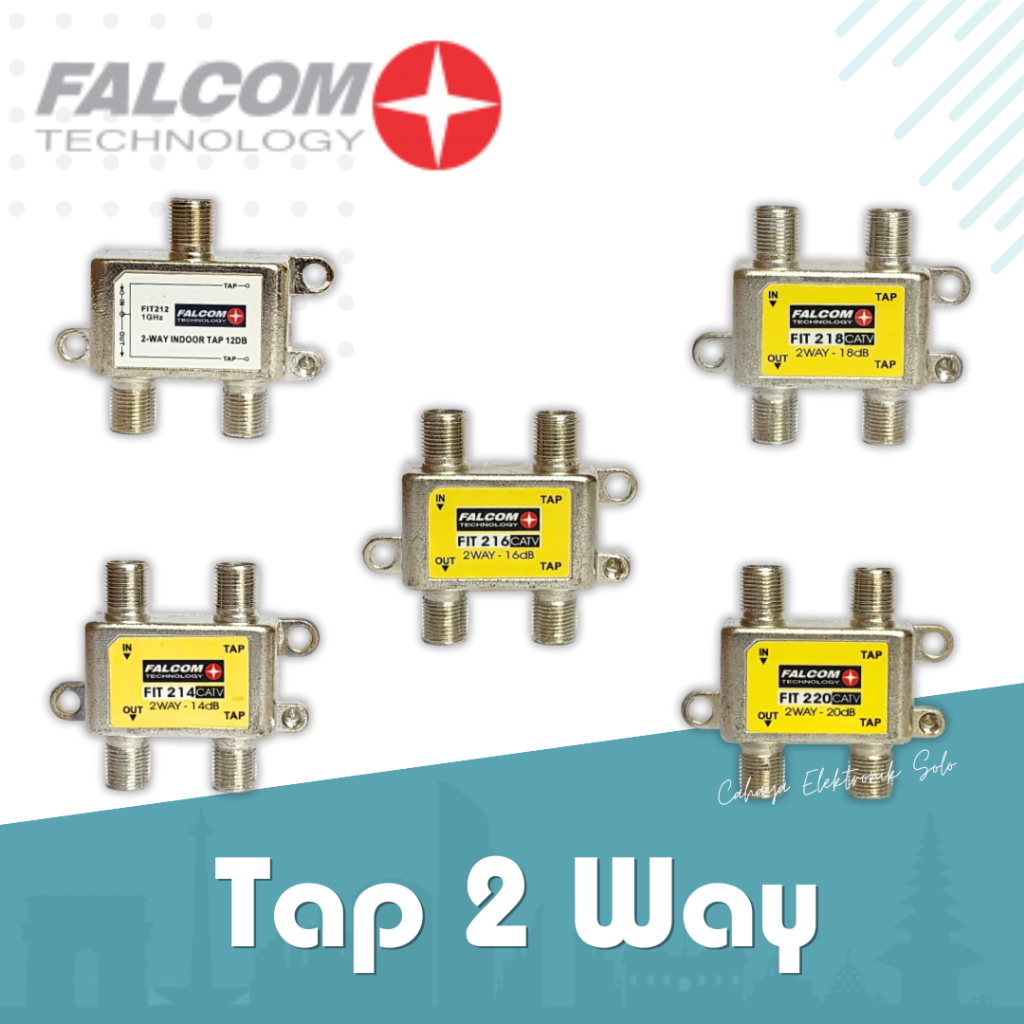 Tap Indoor 2 Way Falcom 10 12 14 16 18 20 db Coupler Kabel TV MATV