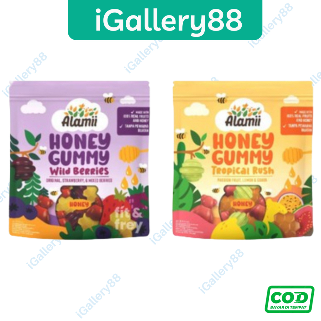 

Alamii - Honey Gummy - Wild Berries / Tropical Rush - Permen Jelly - 40gr - Less Sugar