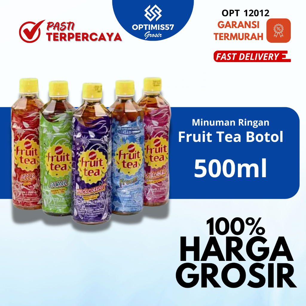 

Fruit Tea Botol 500ml | Minuman Ringan Fruit Tea Botol Grosir Termurah 24pcs OPT12012