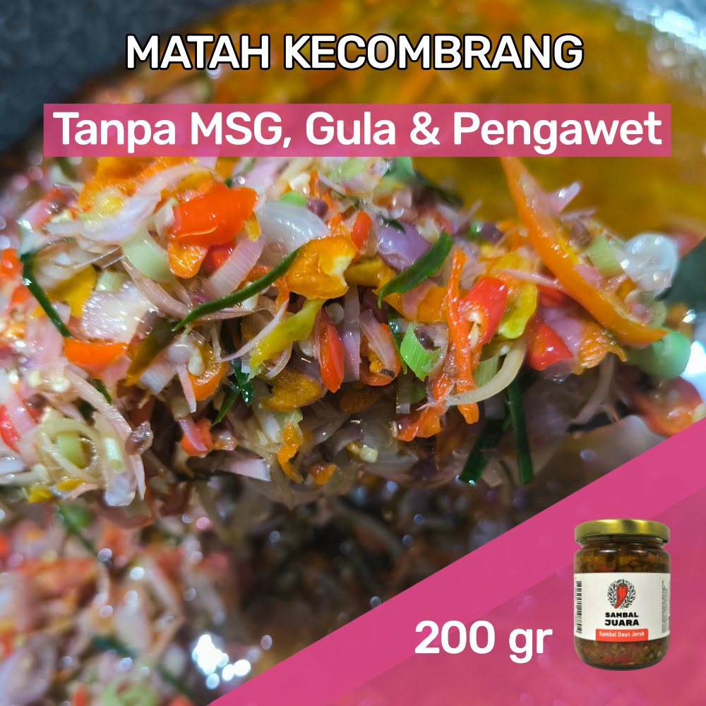 

Sambal Matah Kecombrang Juara -- Sambel Matah Mentah Tanpa MSG Gula Pengawet Premium