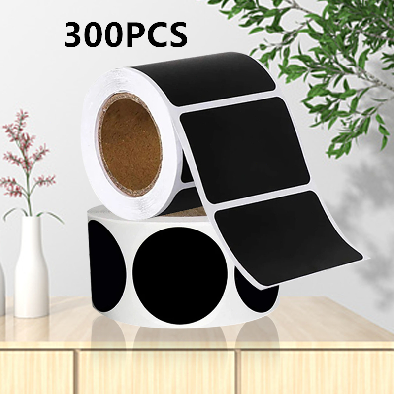 

300pcs Stiker Label dapur Papan Doff Sticker Label Hitam Papan Tulis