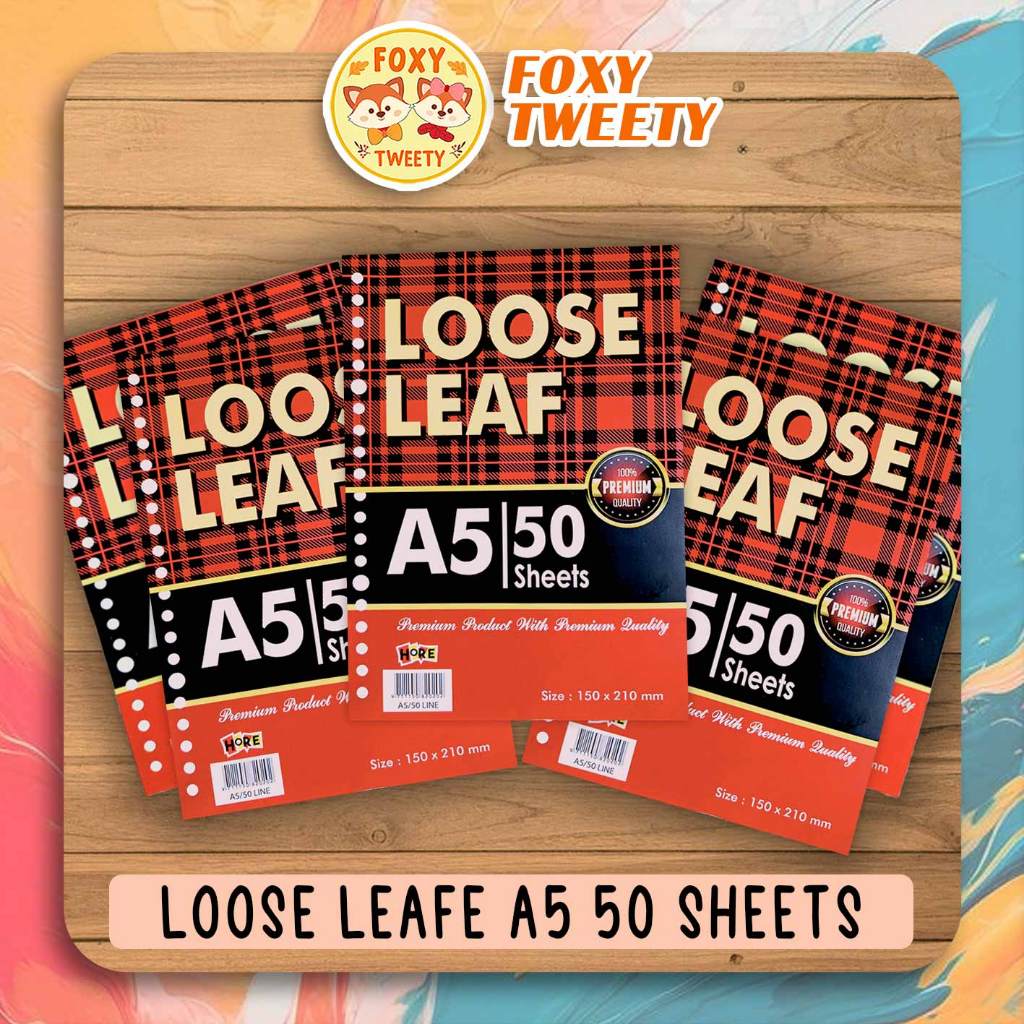 

Loose Leaf / Isi Binder A5 Premium isi 50 Sheets Merk HORE