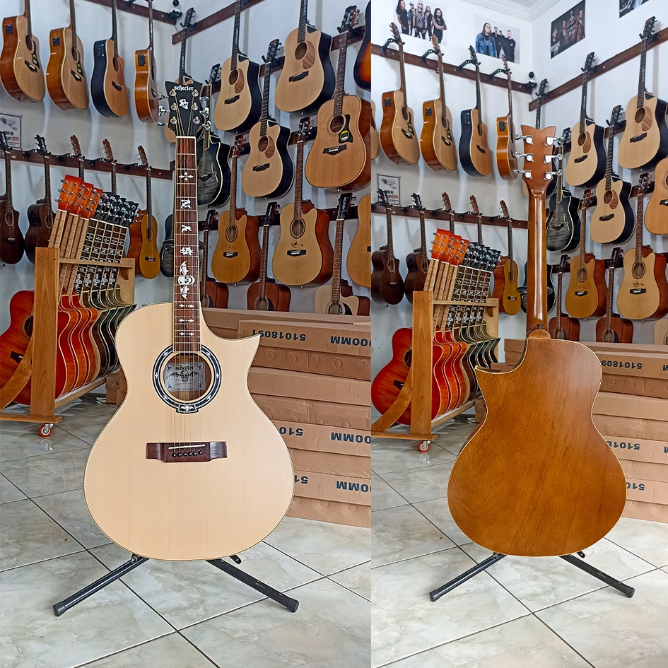 Gitar Akustik Elektrik Schecter Synyster Gates Avenged Sevenfold Natural 7545R