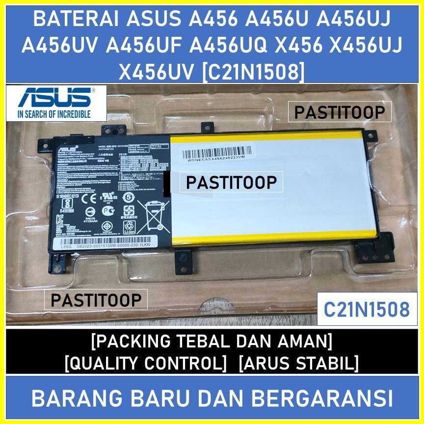 Baterai Laptop ASUS A456 A456U X456 xX456U C21N1508 Original
