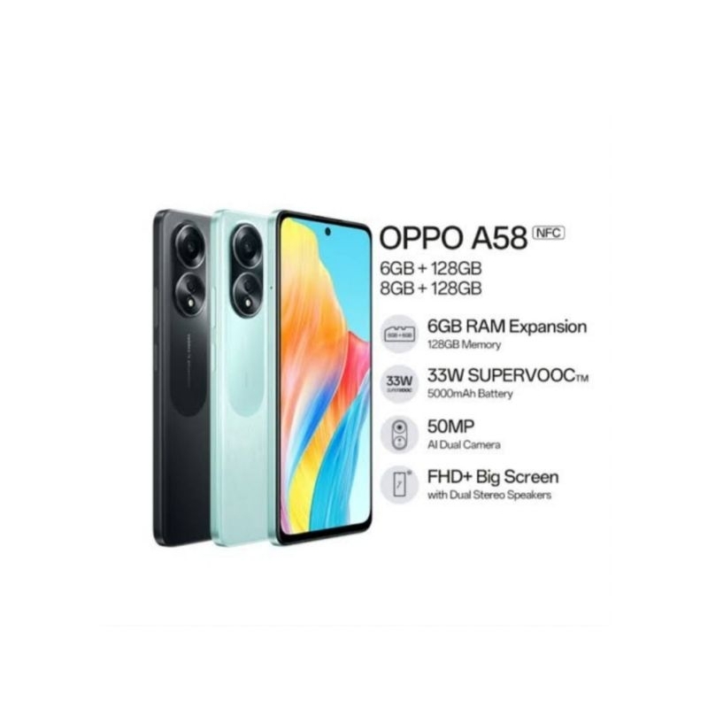 HP OPPO A58 8/128 GB - OPPO A 58 RAM 8GB ROM 128GB GARANSI RESMI