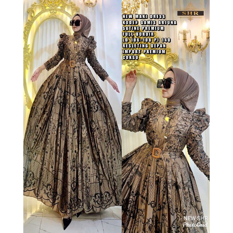 Maxi Dress Raiya Satin Arjuna ORI BY SHR