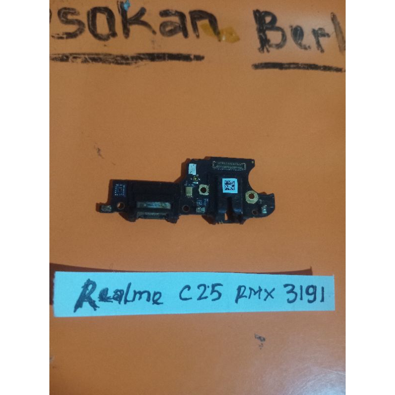pcb papan konektor charger realme c25 bekas ori copotan