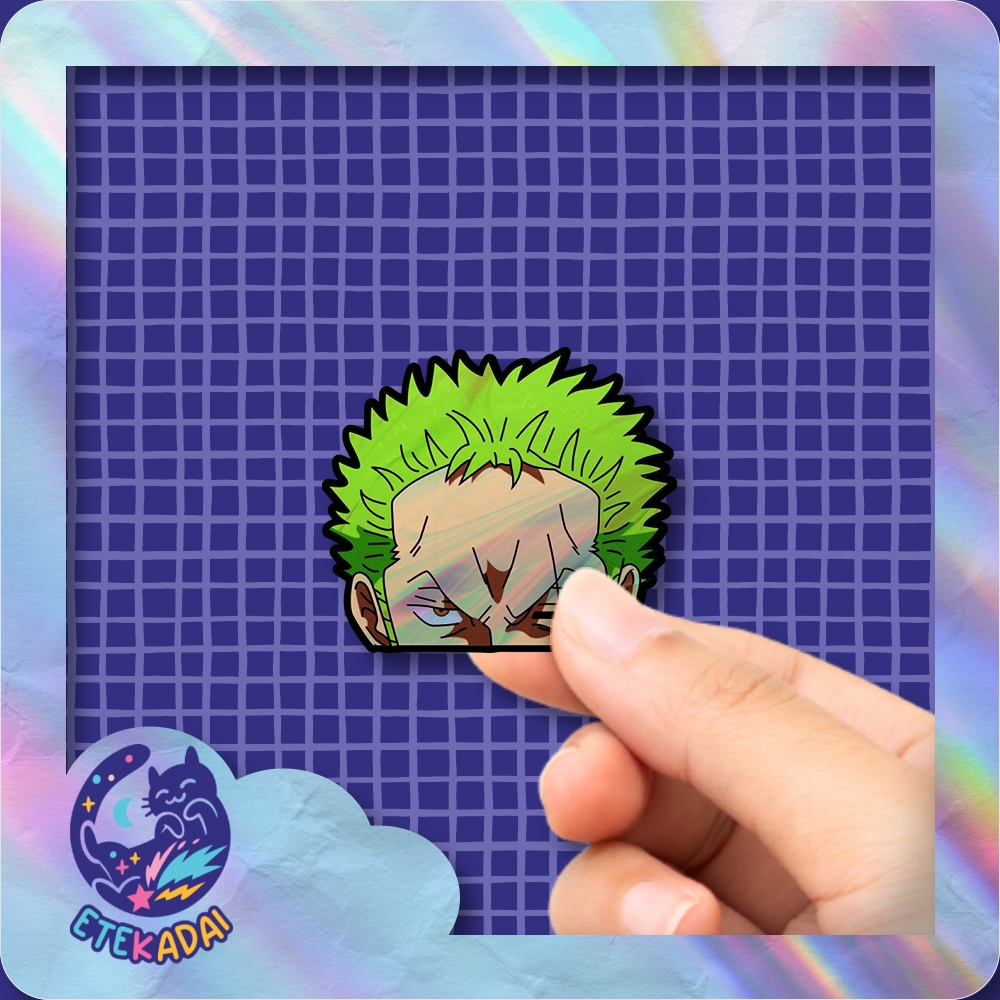 

Stiker Hologram Anime One Piece Roronoa Zoro