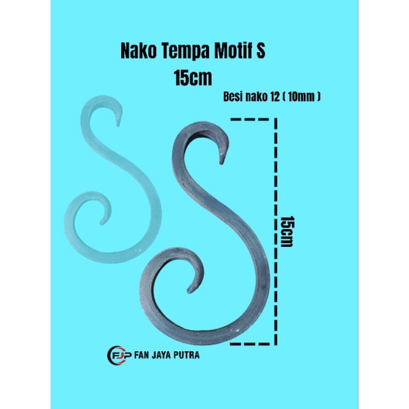 NAKO TEMPA MOTIF S 15CM BESI NAKO 12 ( 10mm ) | NAKO VIRKAN MOTIF S 15cm BESI NAKO 12| ORNAMEN PAGAR